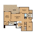 B11 | 2 Bed | 2 Bath floor plan 333 Central