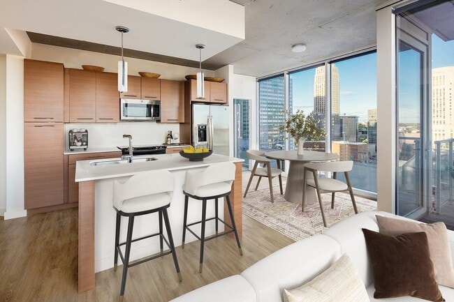 Open concept living at One Light Luxury Apartments