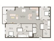 B5 | 2 bed 2 bath | 1311 sq ft