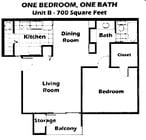 1BR/1BA