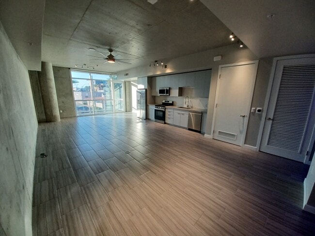 Kitchen / Dining Area Wide View from Sleeping Area - 608 S 3rd St Unit 219