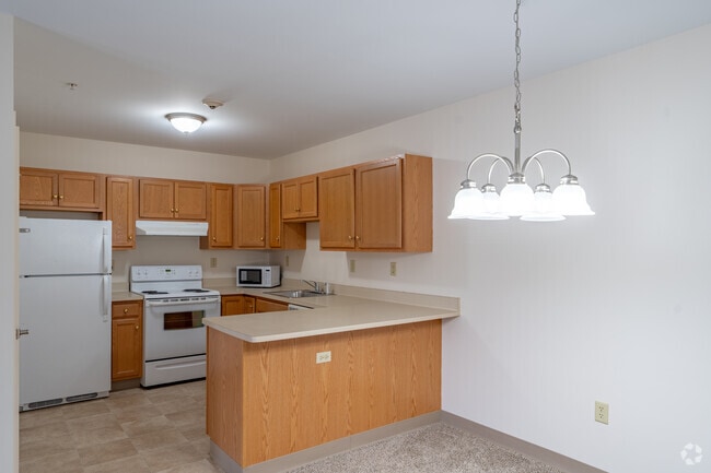 2BR, 1BA - 825SF - Kitchen - Union Square Senior Apartments