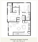2 BR / 2 BA, 1052 sq. ft