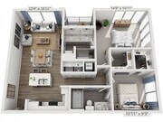 Floor plans are artist’s rendering. All dimensions are approximate. Actual product and specifications may vary in dimension or detail. Not all features are available in every apartment. Prices and availability are subject to change.