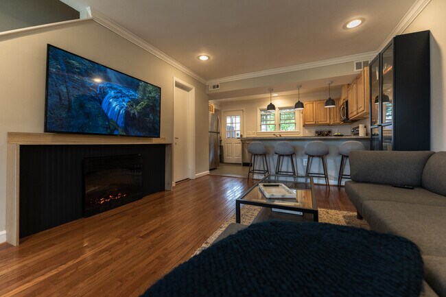 65" Roku TV and Electric Fireplace - 202 S Virginia Ave