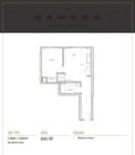 Explore the efficient and stylish design of The Sawyer's 1-bedroom apartment, perfect for contemporary living.