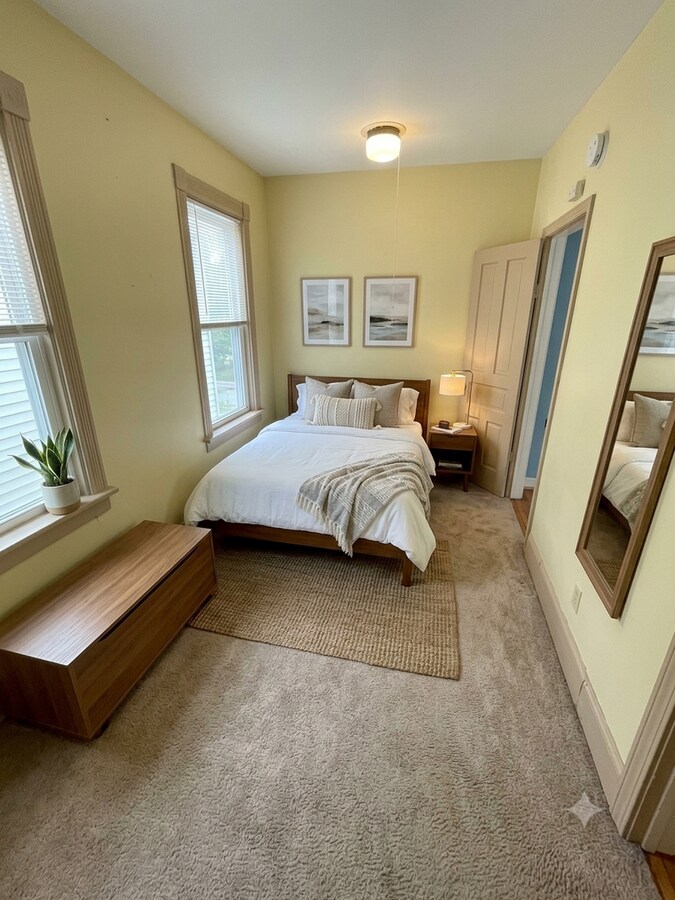 Photo - ? Steps from Brady St! Bright 2BR with FREE Laundry & Pet-Friendly Living Unit #1 Lower Front