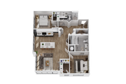 Explore this contemporary floor plan designed for modern living, featuring spacious rooms and stylish interiors.