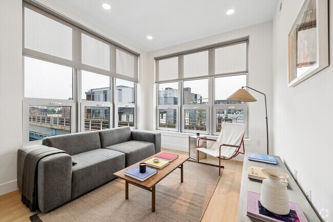 2BR, 2BA - 798SF - Living Room - The Frame