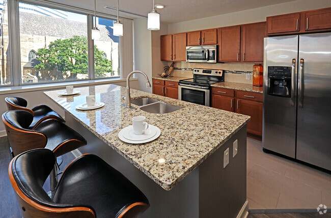 Updated Model Suite - Kitchen - Residences at 1717 Rental