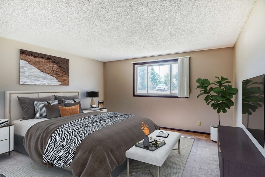 Spacious Bedroom, Carpet and Bright Window