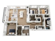 C1-HC floor plan The Parker