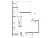 1 dormitorio, 1 baño | 871 pies cuadrados