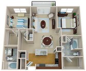 Avana Westside - Piedmont RA - 2 Beds - 2 Baths - 1046 Sq. ft.