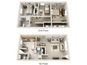 3 Bedroom 1 Bath Townhouse