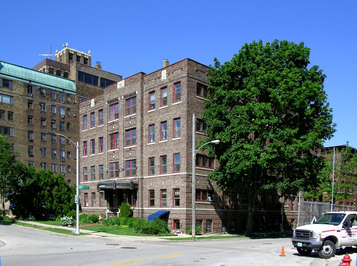 From across East Lafayette Place to the northeast - The Commodore
