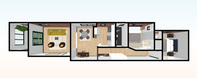 Photo - Second Floor Two Bedroom 1 Bath Unit Available Unidad 203