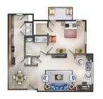 Brown with Sunroom and Balcony