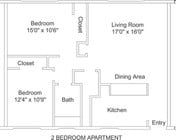 2BR/1BA