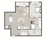 A5 | 1 bed 1 bath | 928 sq ft