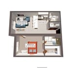 1Bed/1.5Bath