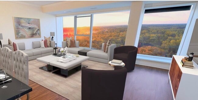 VIEWS! VIEWS! SUNSET TO SUNRISE! EXTRA WIDE 2 BEDROOM APARTMENTS, WOOD FLOORS, WINDOW SEATS - 555 Luxury Apartments