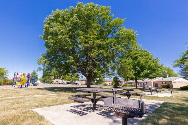 Picnic Table and Grilling Station Exterior Amenities at Ashmore Trace Apartment