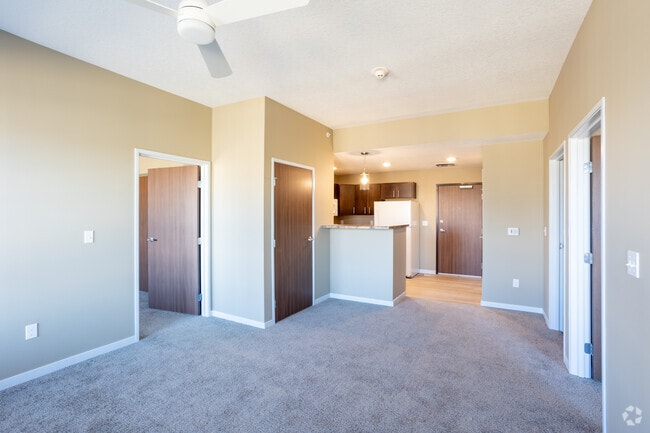 2BR, 2BA - 900SF - Living Room - Cedar Rapids Brickstone