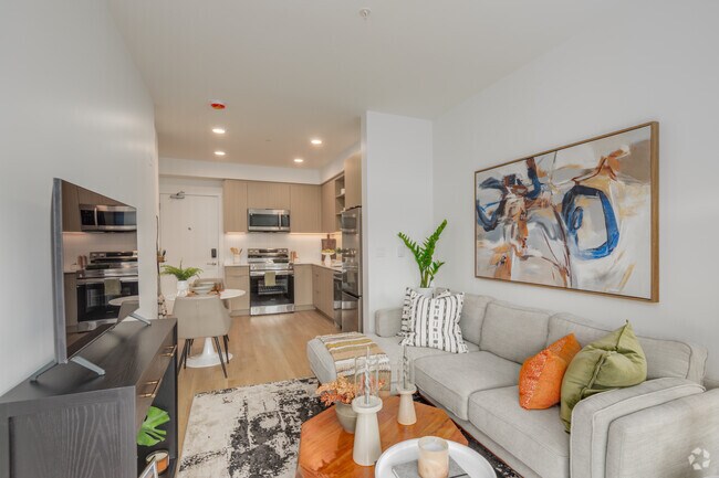 1BR, 1BA - 553SF - Living Room - The Gateway