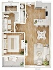 Experience urban living with this chic floor plan designed for convenience and style.
