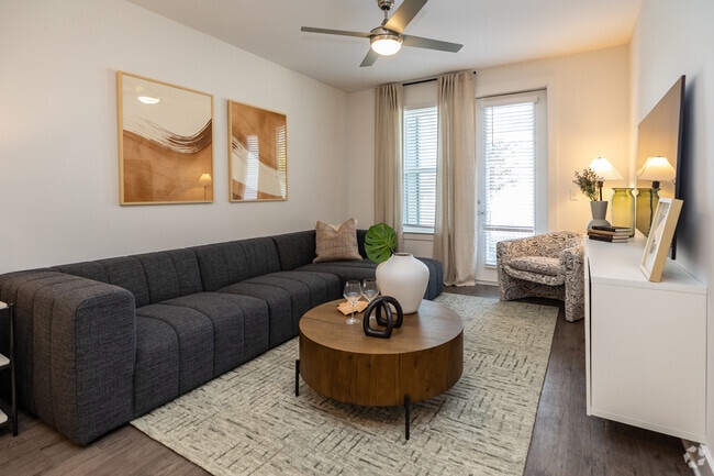 1BR, 1BA - 756SF-A1-Living room - The Maggie Flats