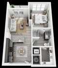 1x1 - 605 sq ft