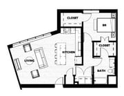 1B: Beds - 1: Baths - 1: SqFt - 930