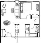 1BR/1BA