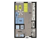 Descubre la combinación perfecta de confort y estilo en este diseño de apartamento urbano.