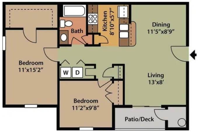 2 bed - 2 bedroom
