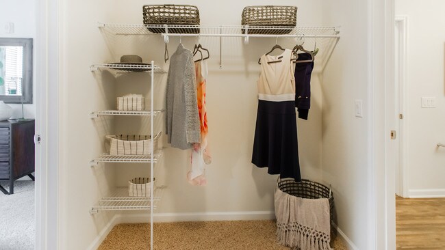 Spacious oversized through closets