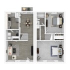 2 Bedroom 1 Bath Townhome