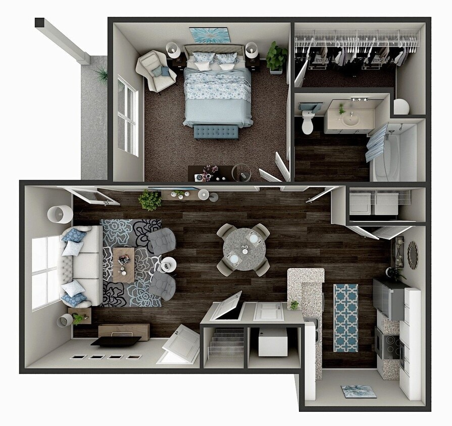 Floor Plan - 1 Bedroom