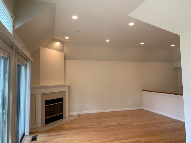 Living room with fireplace