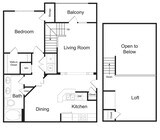The Piedmont Loft 1 bedroom 1 bathroom with loft 1126 sq ft apartment home at The Kendrick located in Atlanta, GA 30324