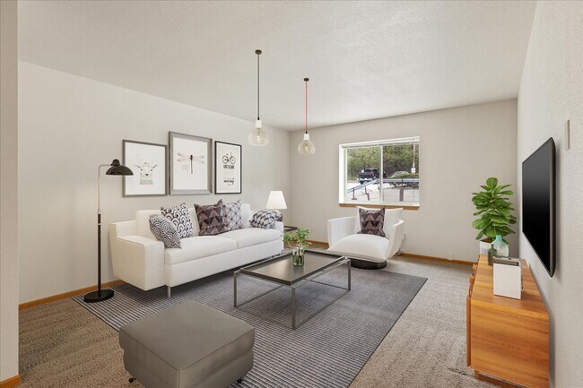 Salas de estar espaciosas - Ridge Pointe Apartments
