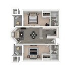 2 BD / 2 BA - 850 SF