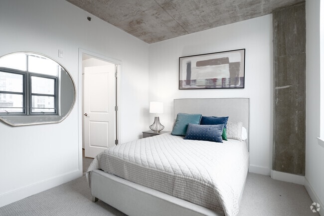 2BR, 2BA - 842 SF- Primary Bedroom - The DeSoto Apartments