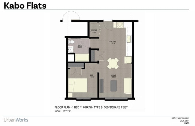 1 Bedroom, 1 Bath - Kabo Flats