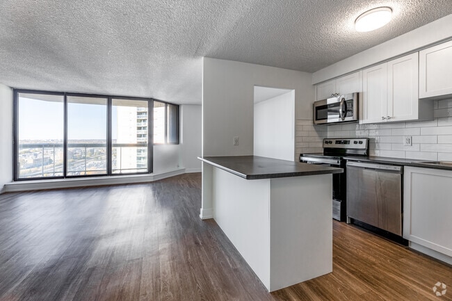2BR, 1BA - 1,052SF - Kitchen/Living Room - 340 Colborne Street