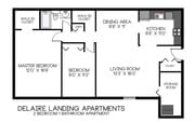 Delaire Landing 2 Bedroom 1 Bathroom