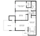2BR/1BA Layout