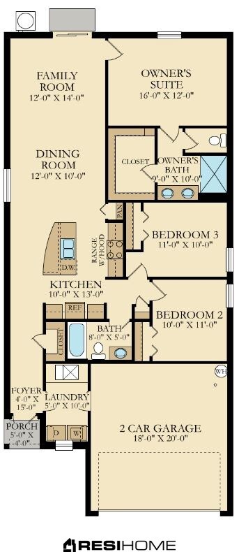 Annapolis floorplan - Hawthorne Meadow Rental Homes