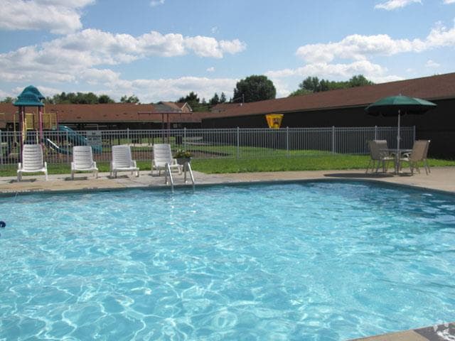 Pool with sundeck